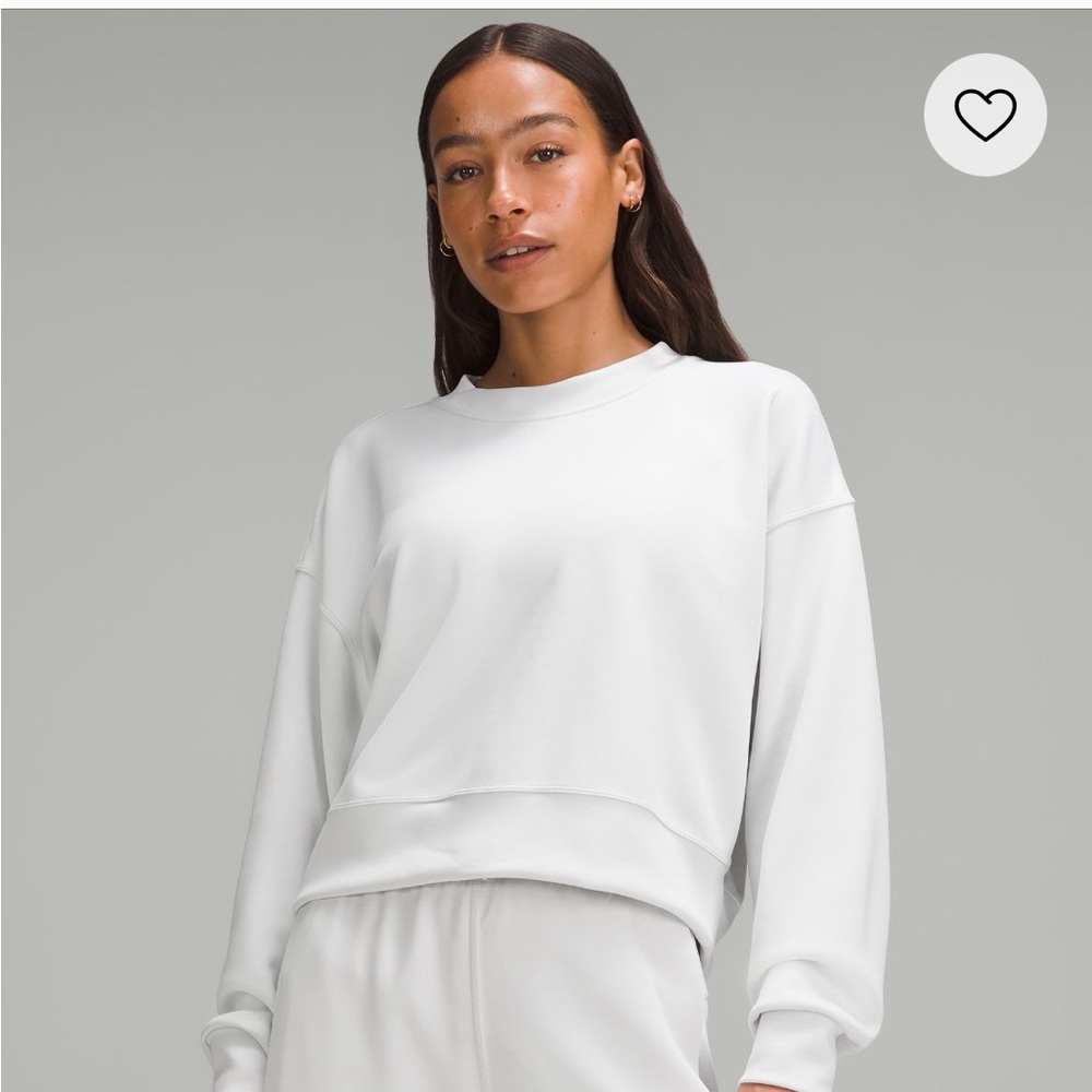 Softstreme perfectly oversized cropped crew light vapor 10 lululemon NWT